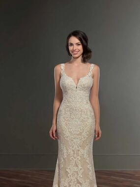 Martina Liana 946 Ivory Lace Fitted Bridal Gown Size 20 Nwot